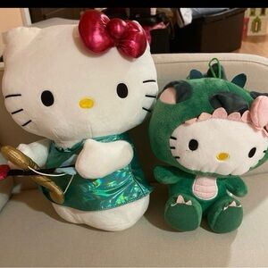 Hello Kitty Plush Set with Red and Green Accents